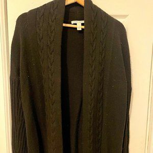 Autumn Cashmere Black Open Cardigan Sweater (M)